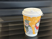 Брендированные бумажные стаканы, для продвижения бренда, опт от 1000 шт Махачкала