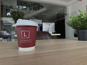 Брендированные бумажные стаканы, для продвижения бренда, опт от 1000 шт Махачкала