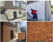 Профессиональная отделка цоколя штукатуркой «Короед» Ростов-на-Дону