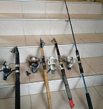 Ледобур и удочки на щуку для зимней рыбалки Темрюк
