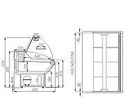 Витрина холодильная вхс-1,2 Полюс (G95 SM 1,2-1) Симферополь