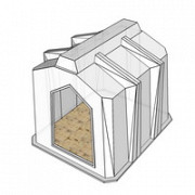 Малый пластиковый домик для теленка 1500x1290x1300 Тула