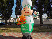 Рукомах повар. Надувной Марио. Надувная реклама с подсветкой Киев