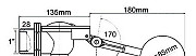 Механический выключатель уровня от 1" до 2" (поплавковый клапан) Тула