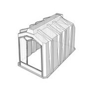 Пластиковый домик для содержания телят стандартной формы 2000мм Москва