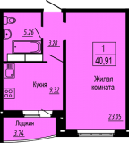 Продаётся 1к квартира в Тюмени, д. Патрушева, ул. Александра Пушкина, 1. Тюмень